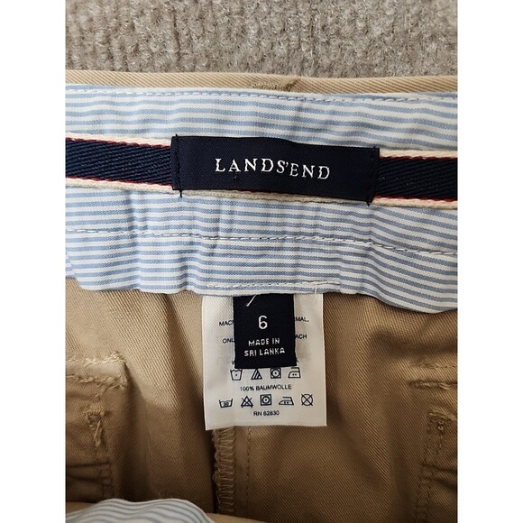 Lands End Bootcut Heritage Chino Pants Womens 6 Light Khaki 100% Cotton NEW - Picture 6 of 9
